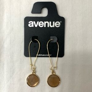 LAST ONE AVAILABLE! New Gold Drop Earrings Amber Dangle